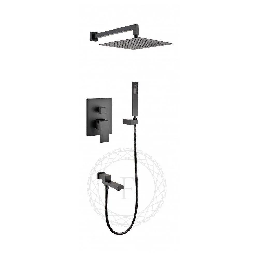 Душевая система встраиваемая FILARETE Fing FL1040BL, черный