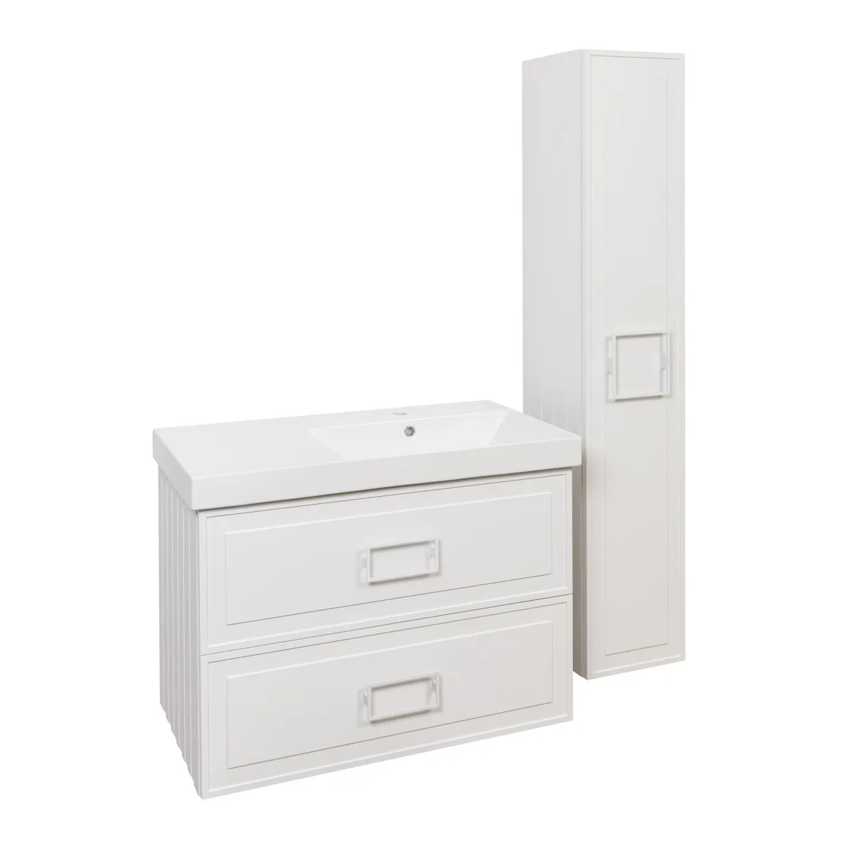 Тумба под раковину подвесная La Fenice Cubo TWIN FNC-01-CUB-B-90-2, белая