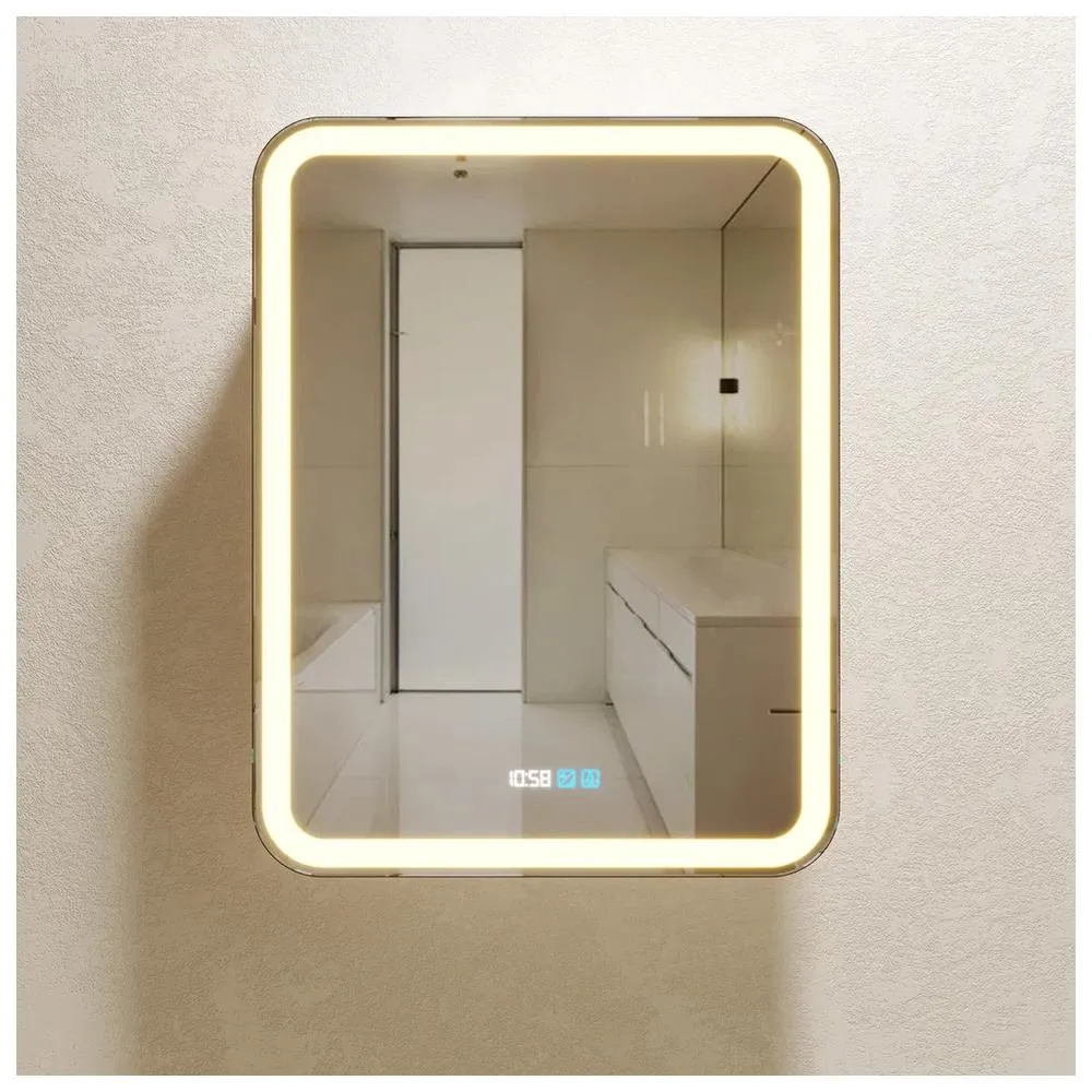 Зеркало-шкаф Silver Mirrors Фиджи 60 - 3.2 левый (часы, ТХ, подогрев, сенсорный выкл)