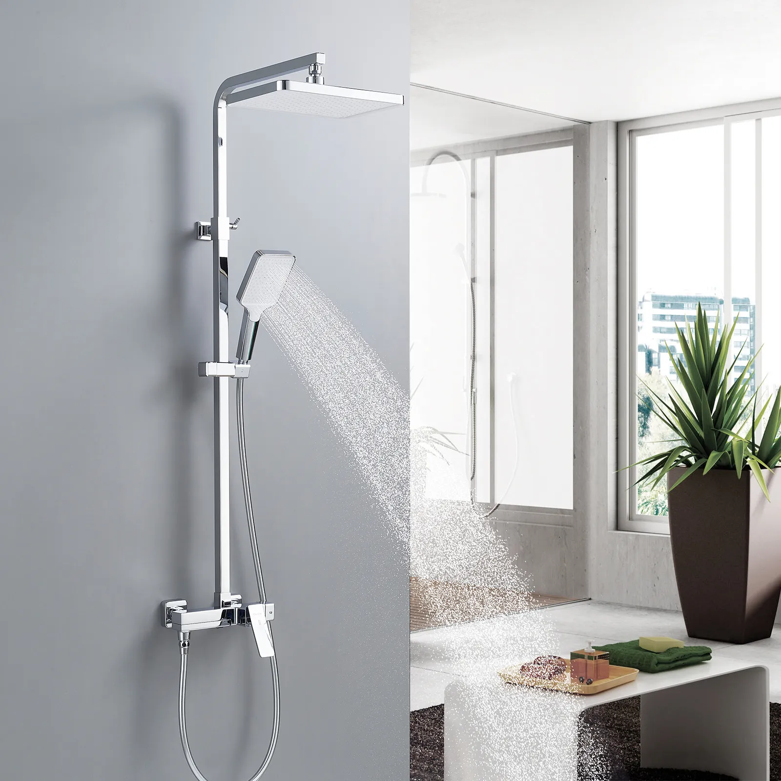 Душевая система Shevanik S4636, хром