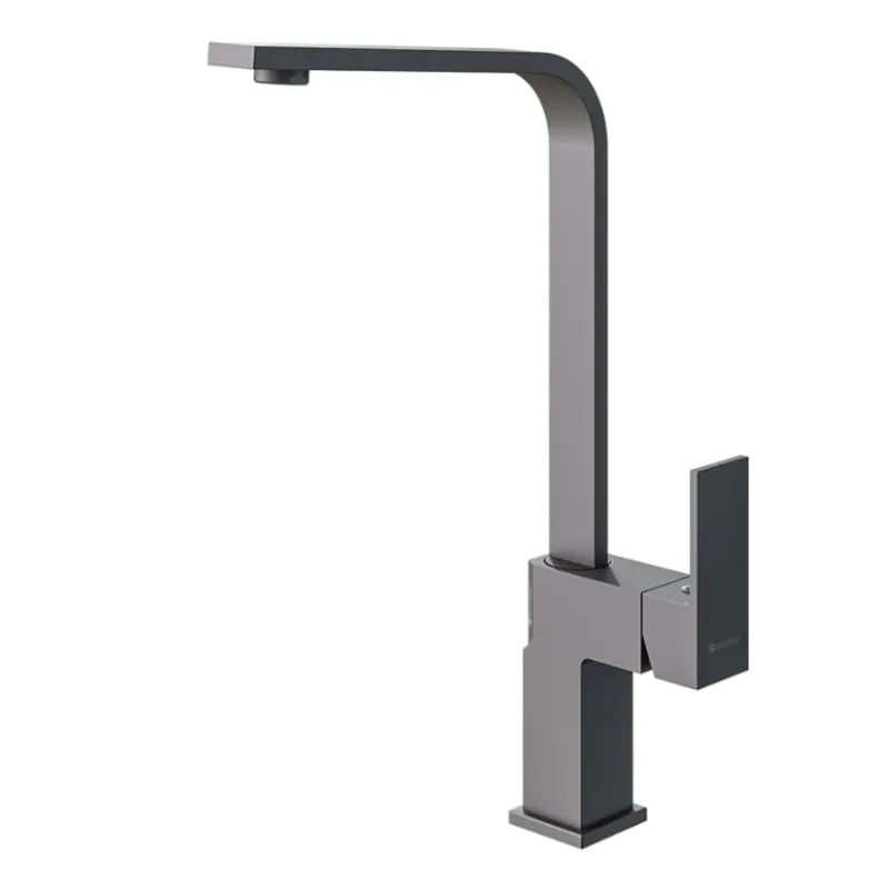 Смеситель для кухни Knotlor KN-21/GM, вороненая сталь