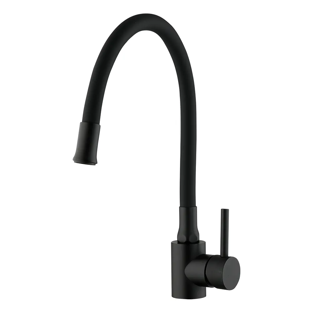 Смеситель для кухни с гибким изливом FRAP F40994-6, черный