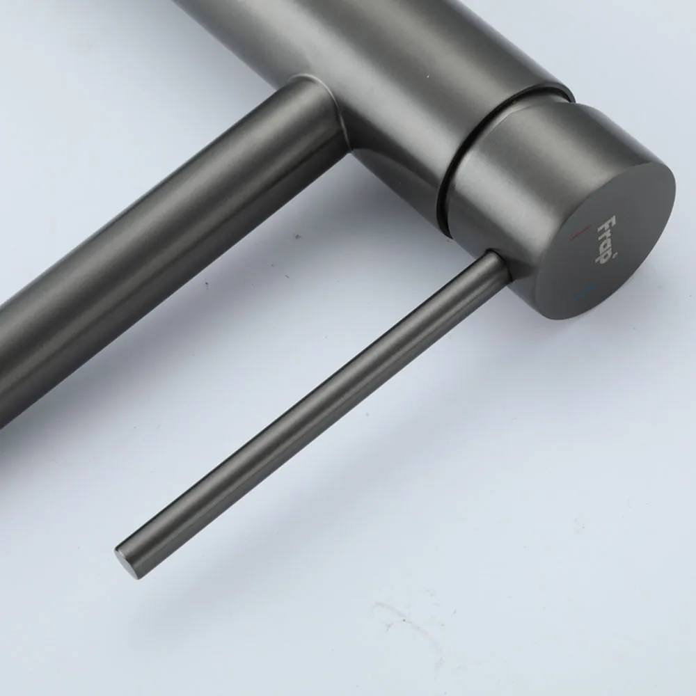 Смеситель для раковины высокий Frap F10807-29, оружейная сталь