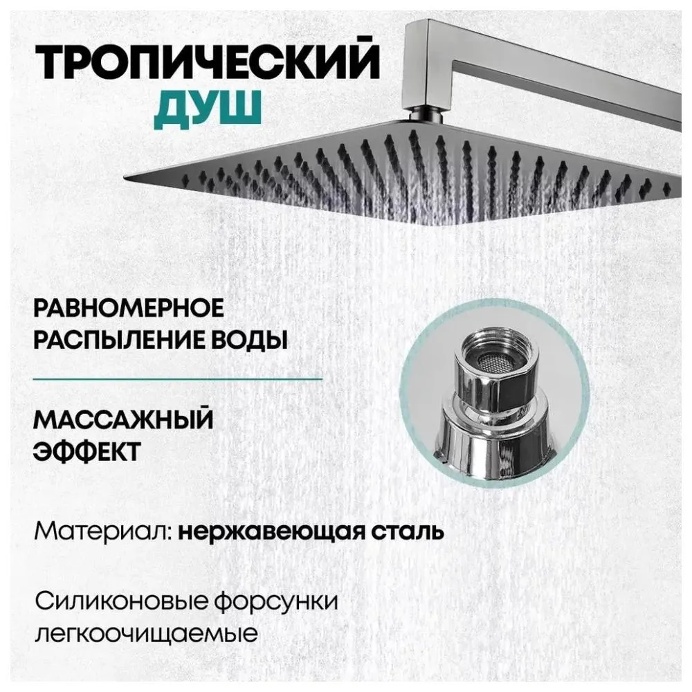 Душевая система встраиваемая Grocenberg GB5089BG-1, графит