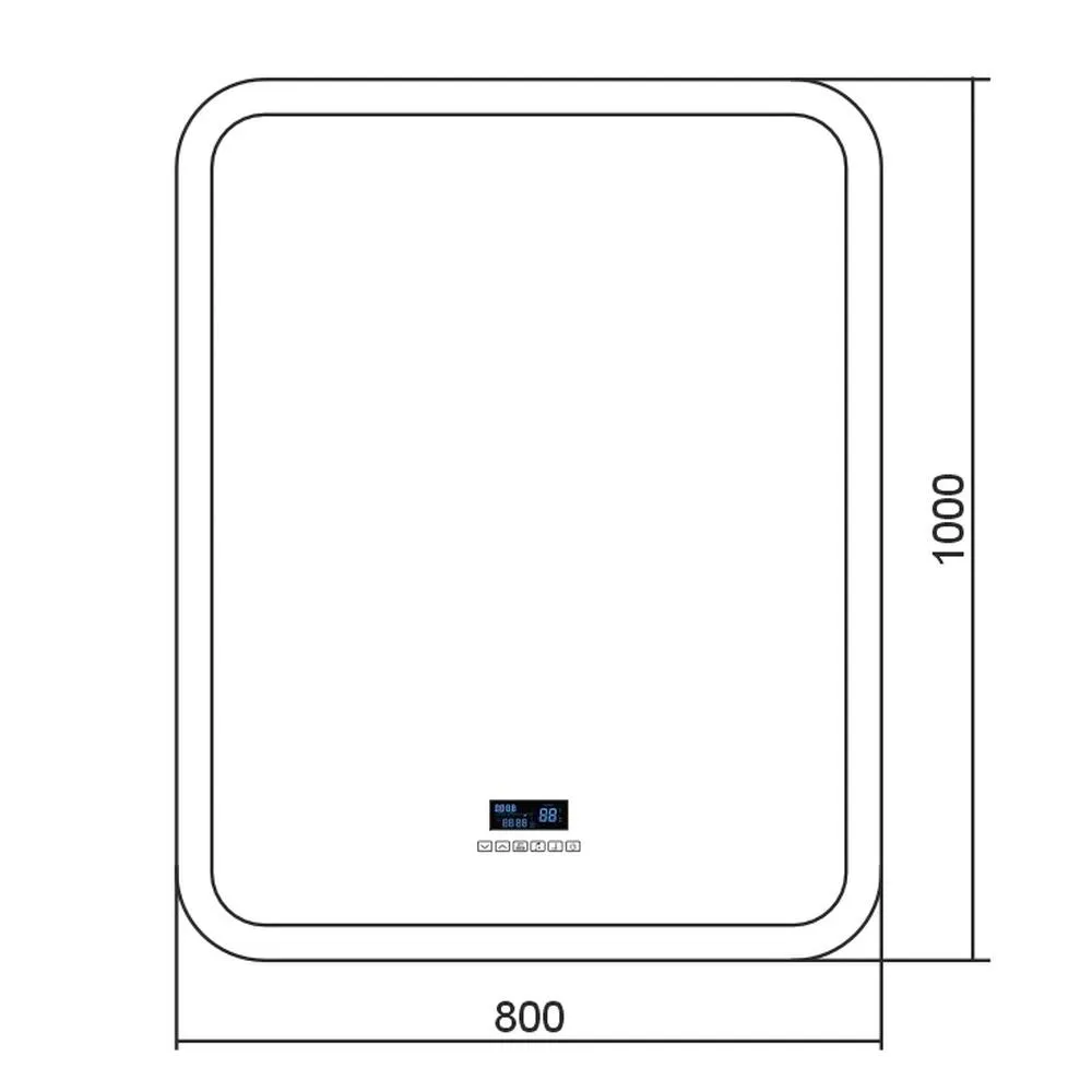 Зеркало Silver Mirrors Стив 800х1000 - 6 вертикальный (модуль мфм, двойной подогрев, сенсорный выключатель)