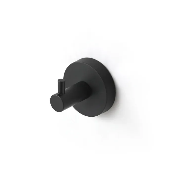 Крючок одинарный, черный матовый, сплав металлов, Sena, IDDIS, SENSB01i41