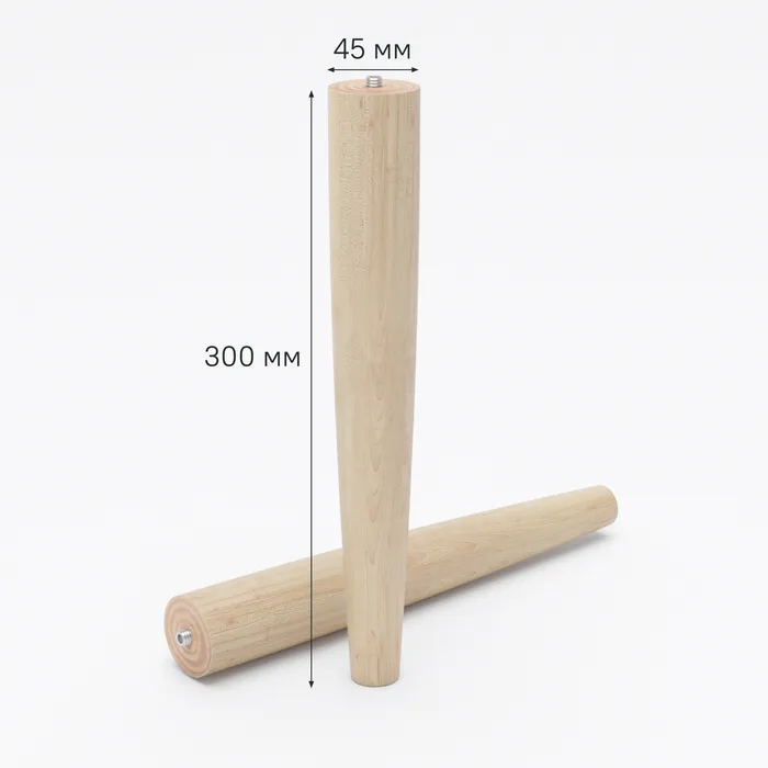 Опора мебельная, 2 шт, массив бука, 30 см, бук светлый, Optima Home, IDDIS, OPH30V1i96