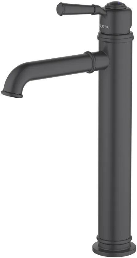 AQ1504MB КЛАССИК смеситель для раковины 235, без донного клапана, матовый черный