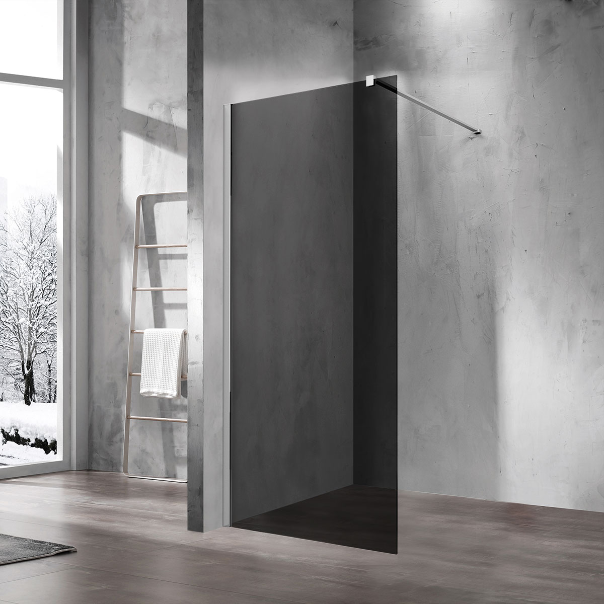 Душевая перегородка Vincea Walk-In (VSW-1H900CG) 900х2000 мм, хром, стекло тонированное