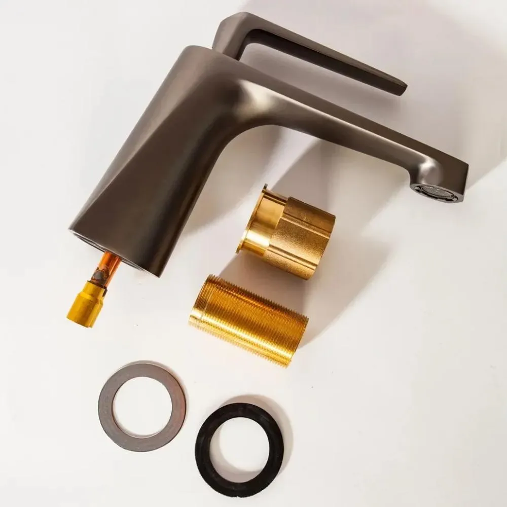 Смеситель для раковины Hansberge H1068BG, графит