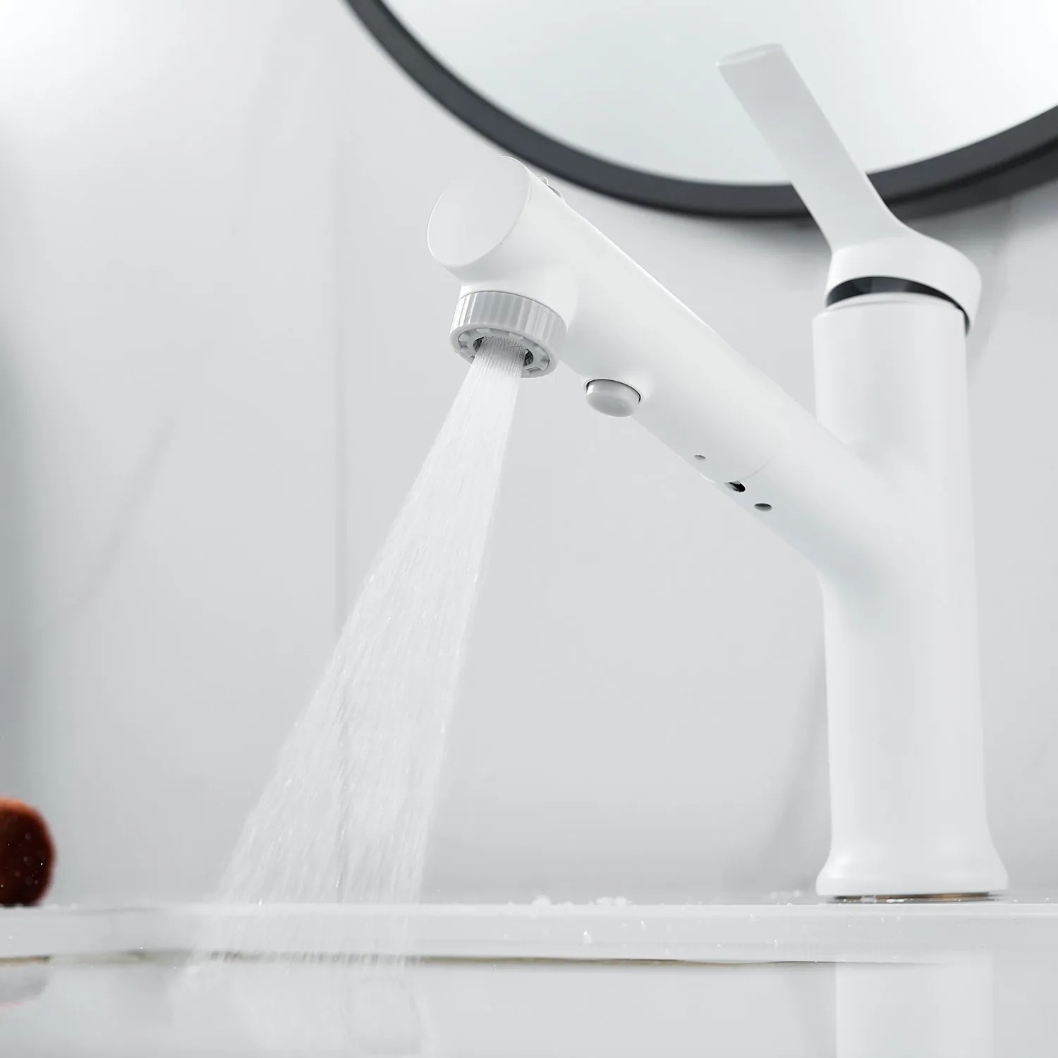 Смеситель для раковины многофункциональный Raffine F281C, белый