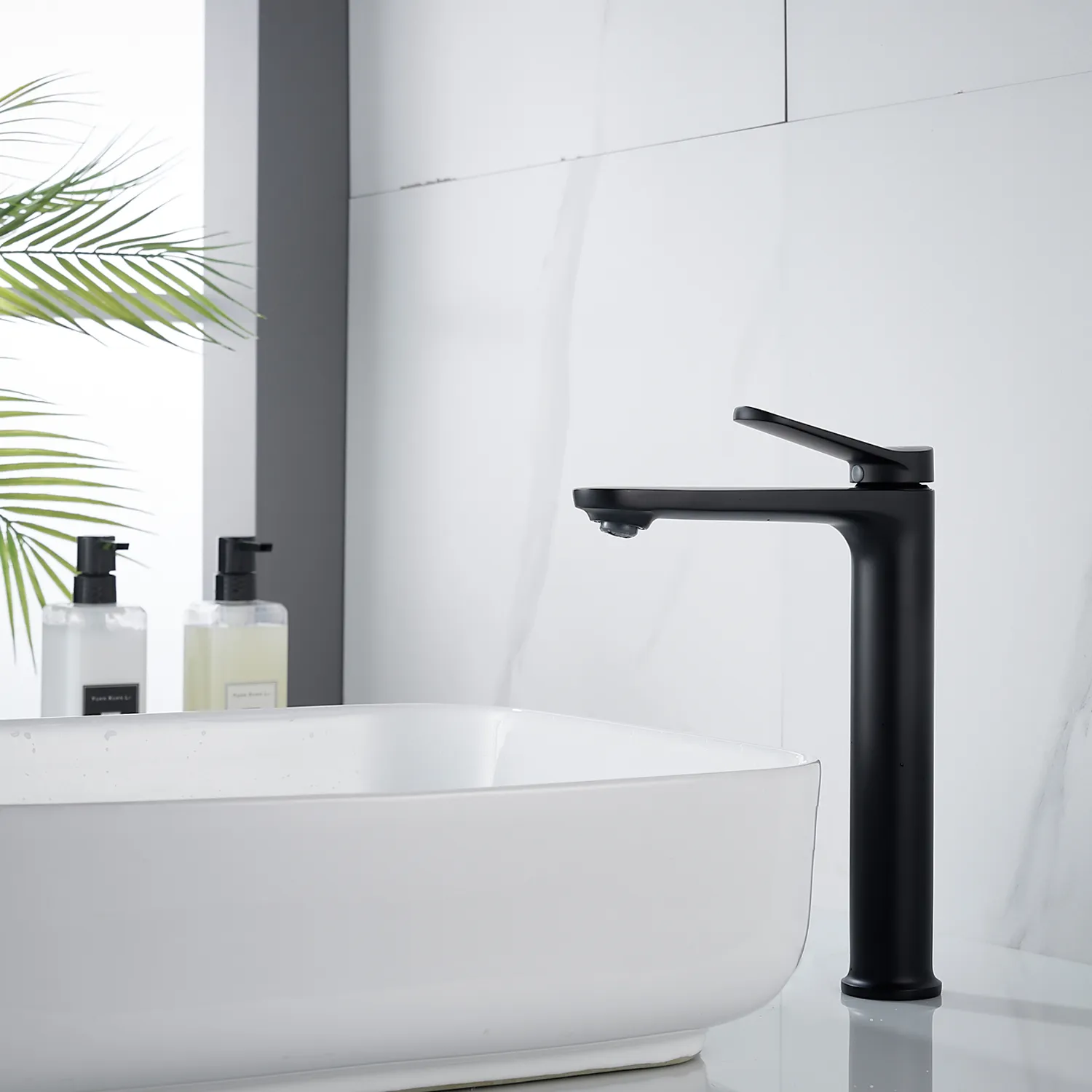 Смеситель для раковины высокий Shevanik S4311H, черный