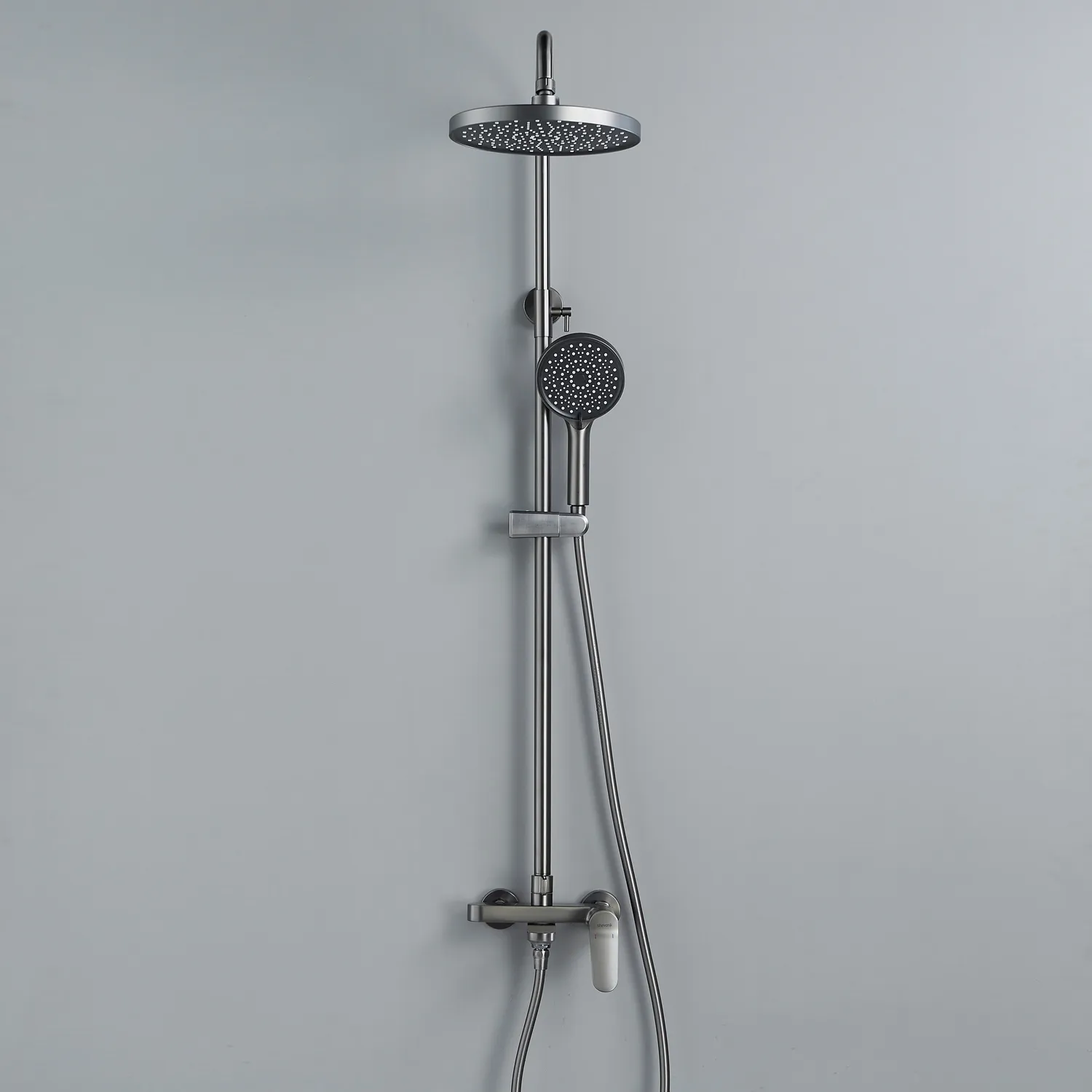 Душевая система Shevanik S4336T, оружейная сталь
