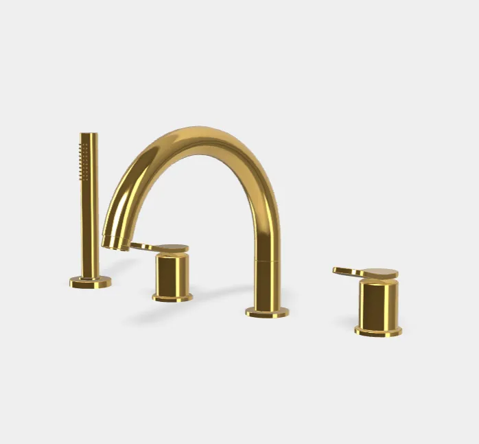 Смеситель для ванны и душа Fima Carlo Frattini Flo', золото (Gold, Polished Gold) (F3814NOR)