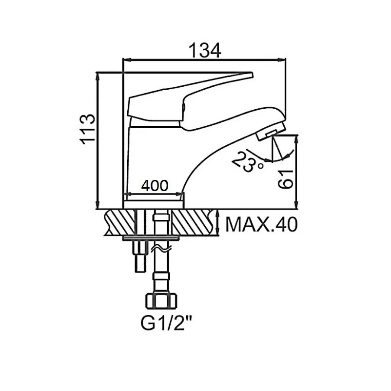 Смеситель для раковины D-Lin D110310-2, хром