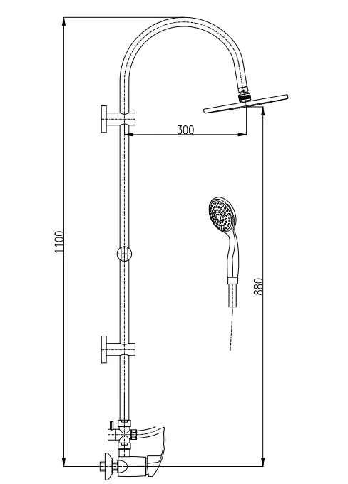 Душевая система Rav Slezak Missisipi MS081.5/3