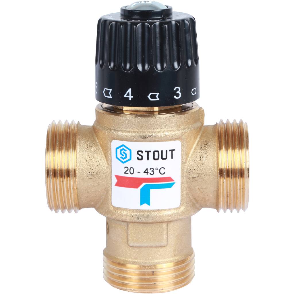 STOUT Термостатический смесительный клапан для систем отопления и ГВС 1 (SVM-0120-164325)