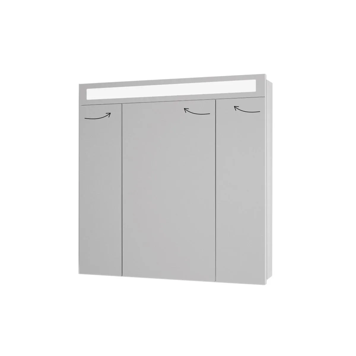 Зеркальный шкаф Dreja Uni 80 см, белый
