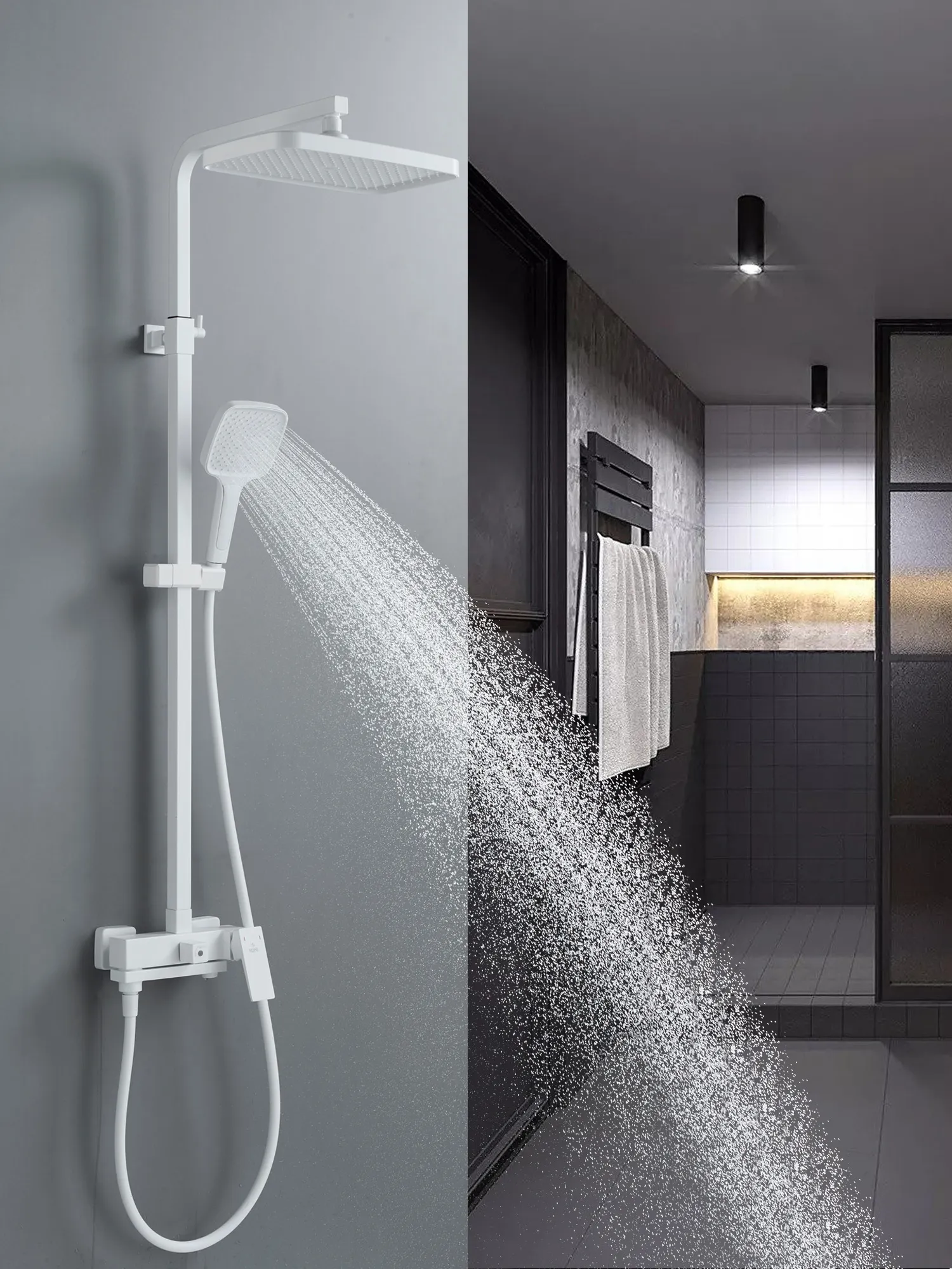 Душевая система Rose R2836C, белый