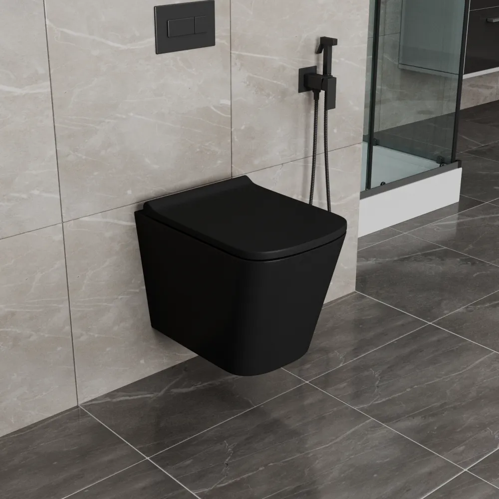 Унитаз подвесной Maretti Umbria безободковый с микролифтом, UM10PBM51-560, черный