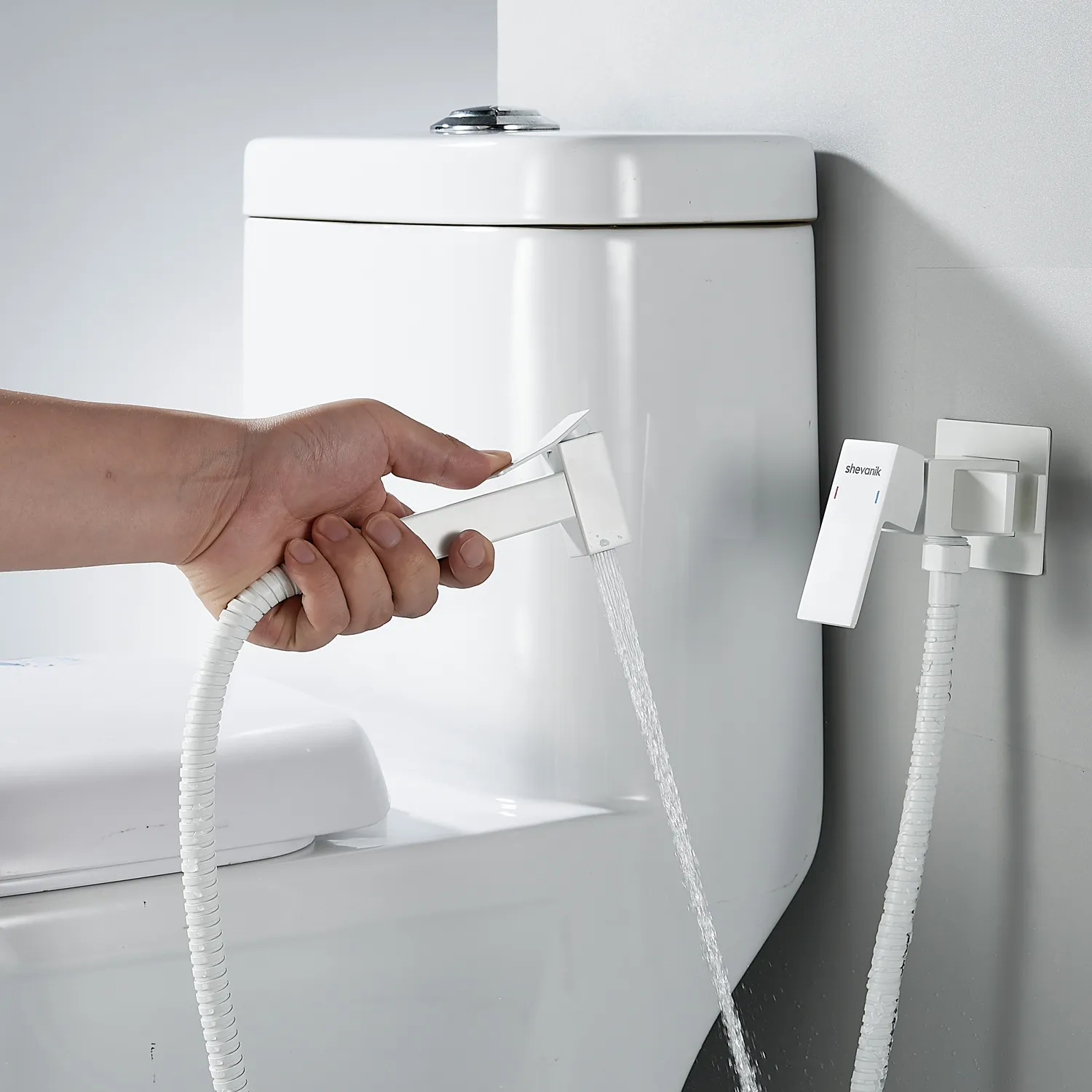 Гигиенический душ со смесителем Shevanik S127C, белый