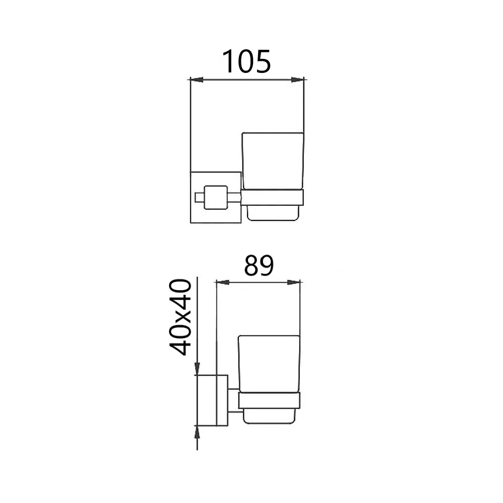 Стакан для ванной комнаты Maretti Umbria Black UMB541P45, черный
