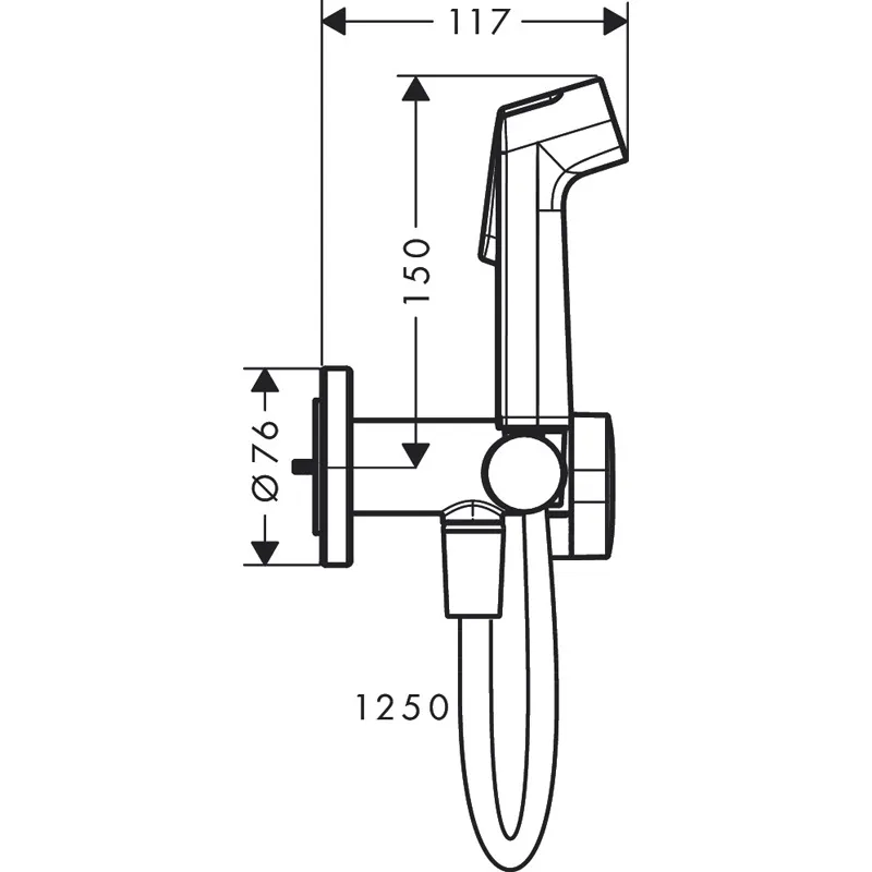 29232000S Set HANSGROHE Комплект для гигиенического душа встроенный (29232000+29235180)