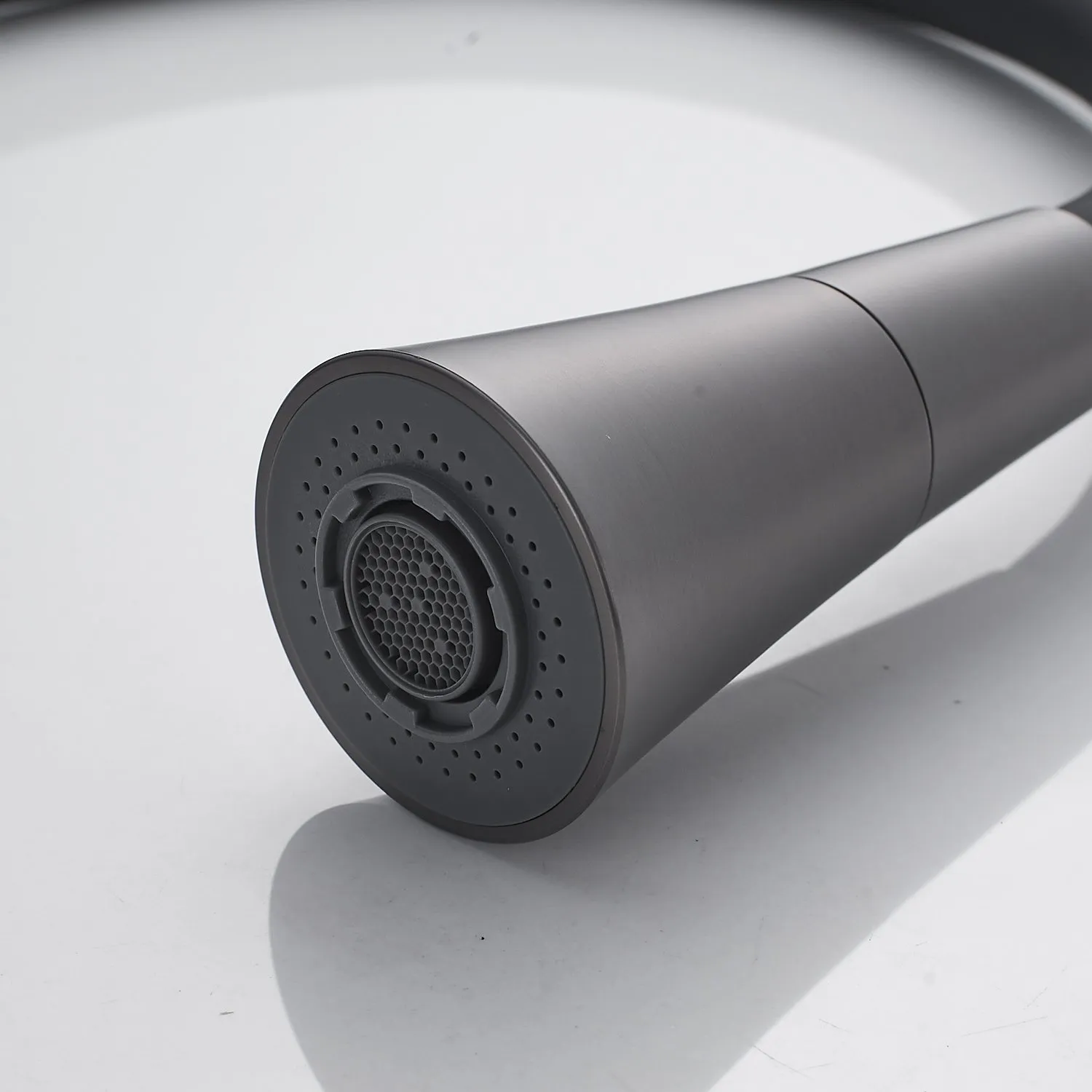 Смеситель для кухни с гибким изливом Shevanik S543T-3, оружейная сталь/черный