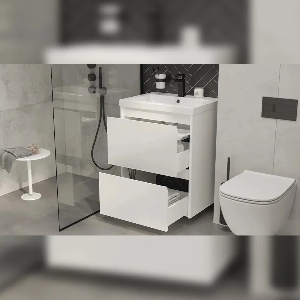 Тумба с раковиной подвесная Velvex Klaufs tp.KLA.COM.60.2Y, 60 см