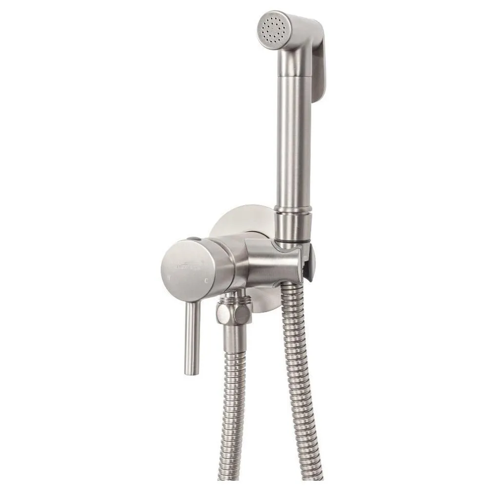 Гигиенический душ со смесителем встраиваемый Hansberge H3099NK, никель