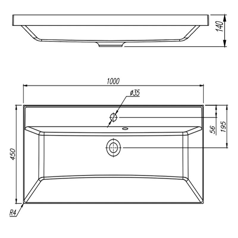 Раковина Florentina Астория 100 см 10.170.01000.201, жасмин