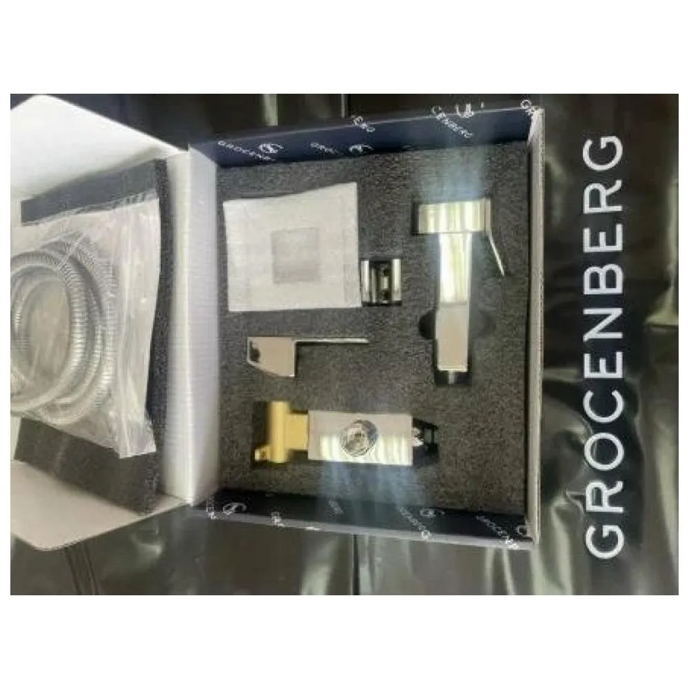 Гигиенический душ со смесителем встраиваемый Grocenberg GB002CR, хром