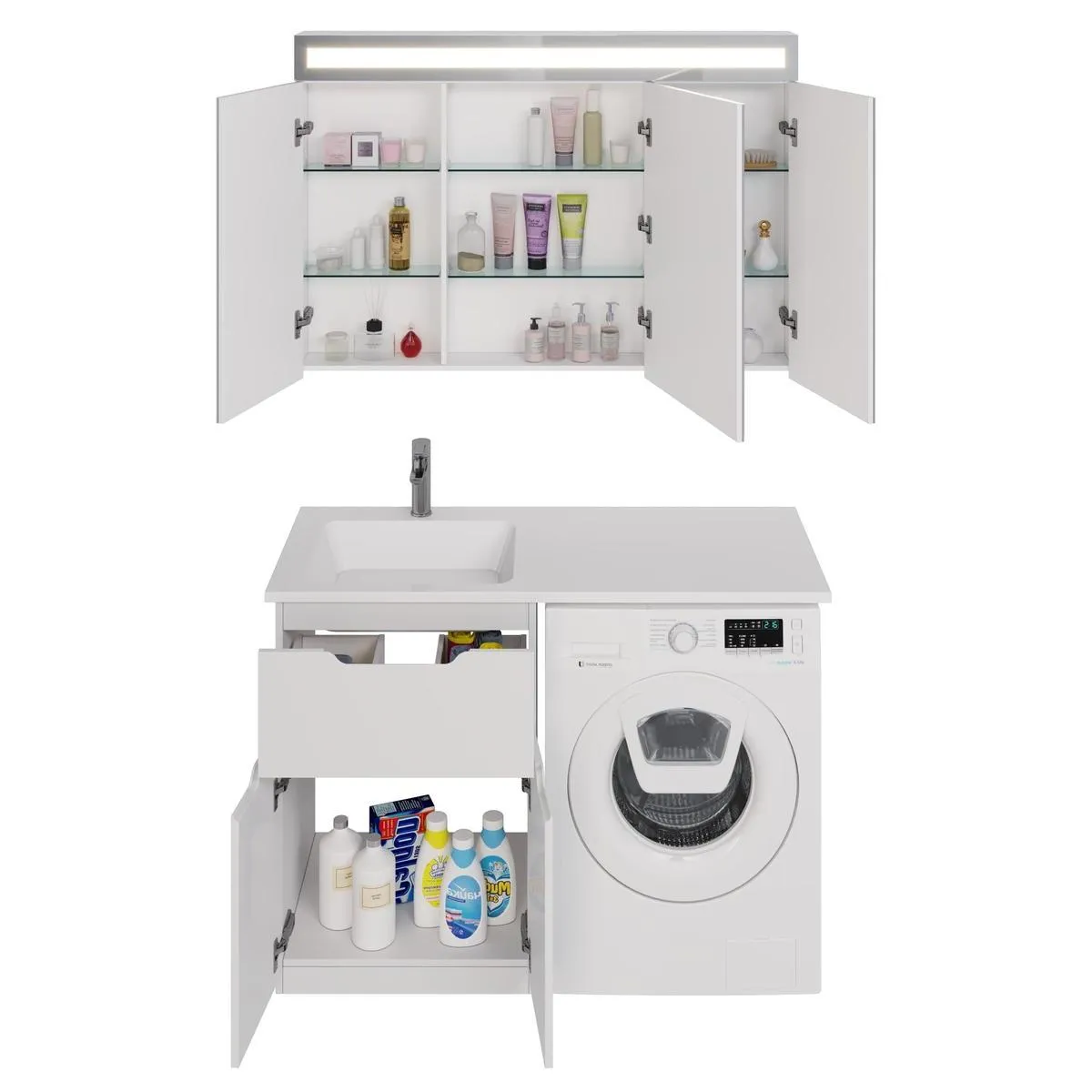 Тумба под раковину напольная Dreja Vega 60 см, белый