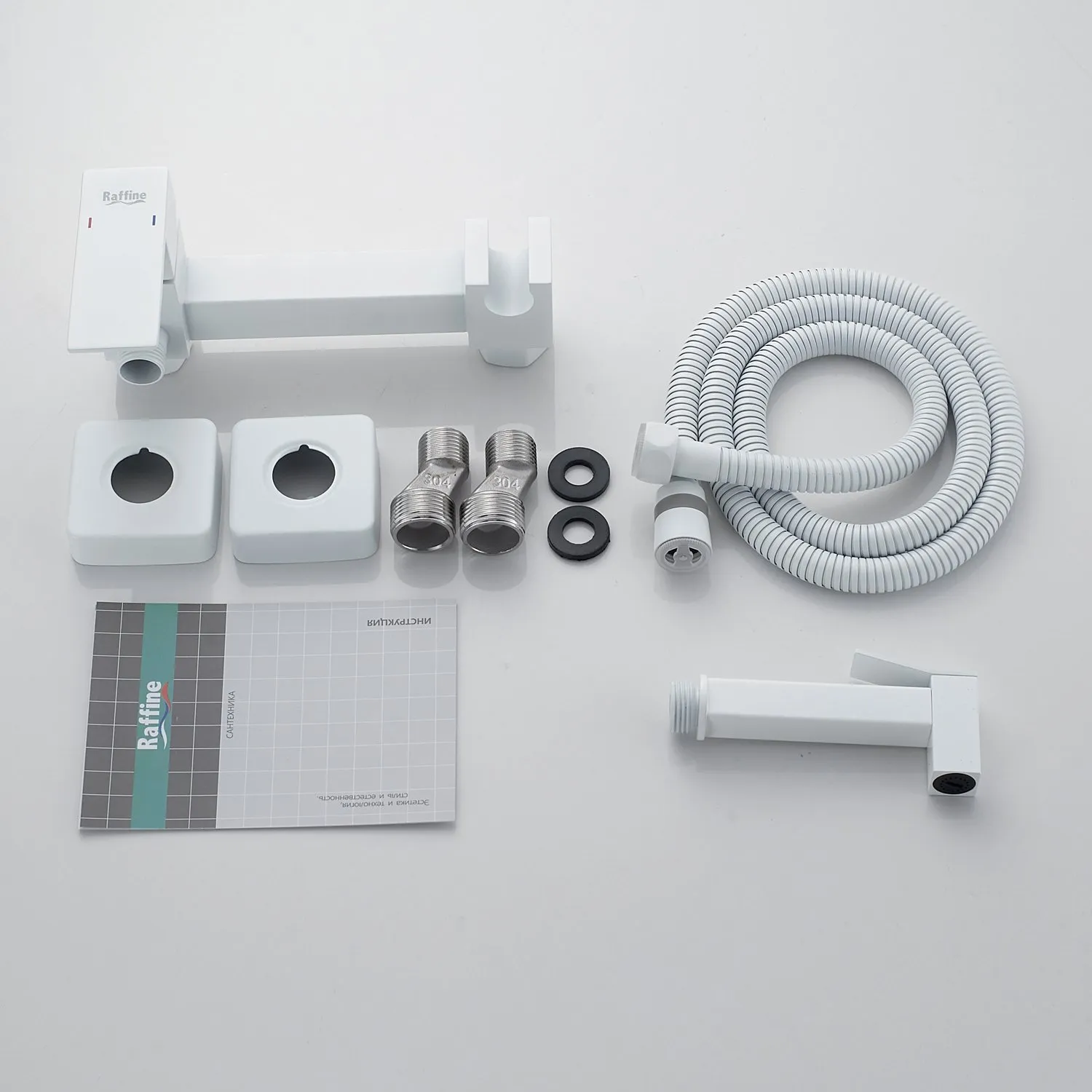 Гигиенический душ со смесителем Raffine F237C, белый