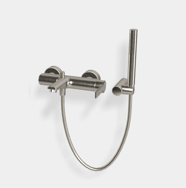 Смеситель для ванны и душа Fima Carlo Frattini Mast, брашированный никель (F3134SN)