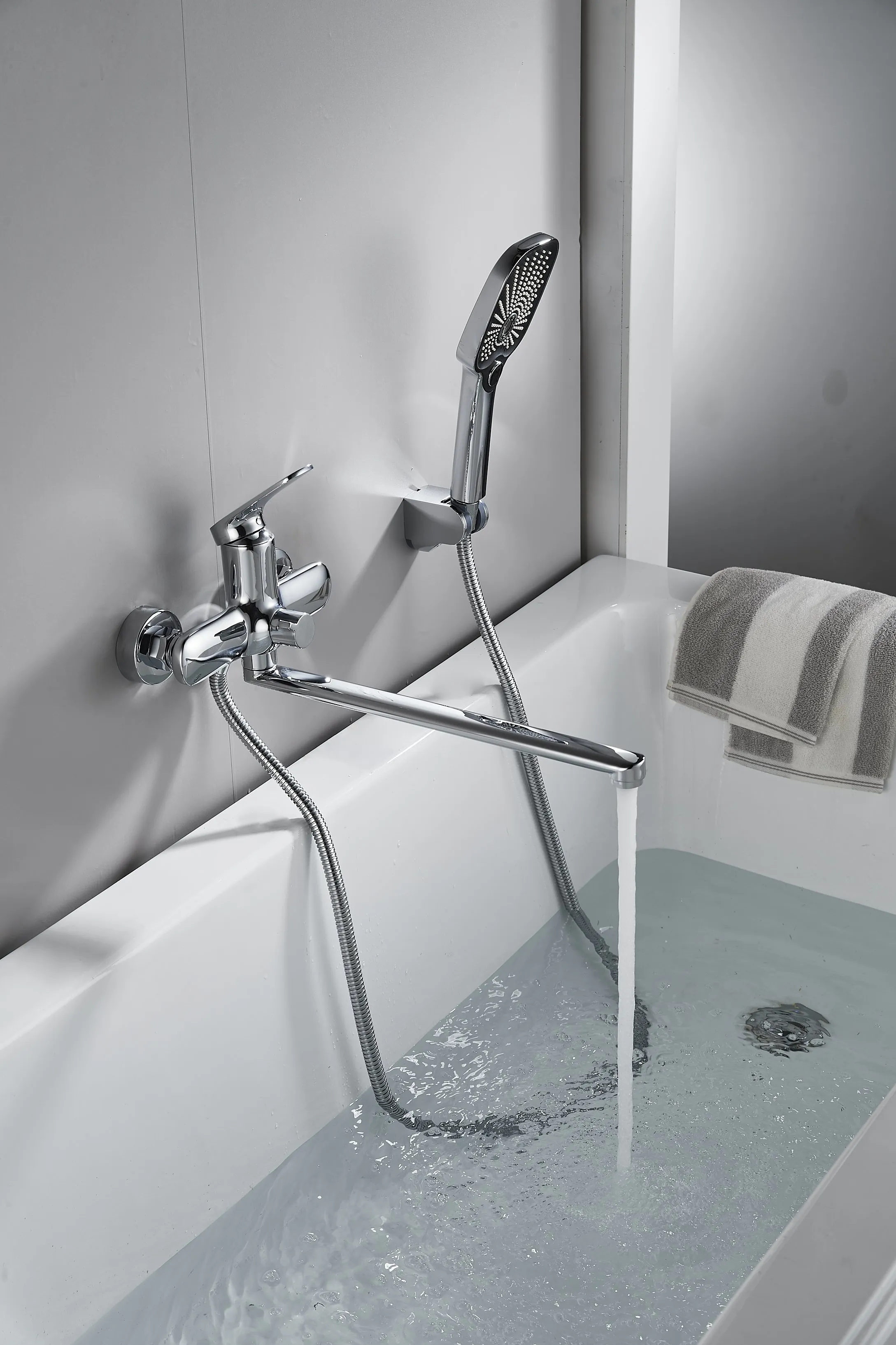 Смеситель для ванны Shevanik S8522, хром