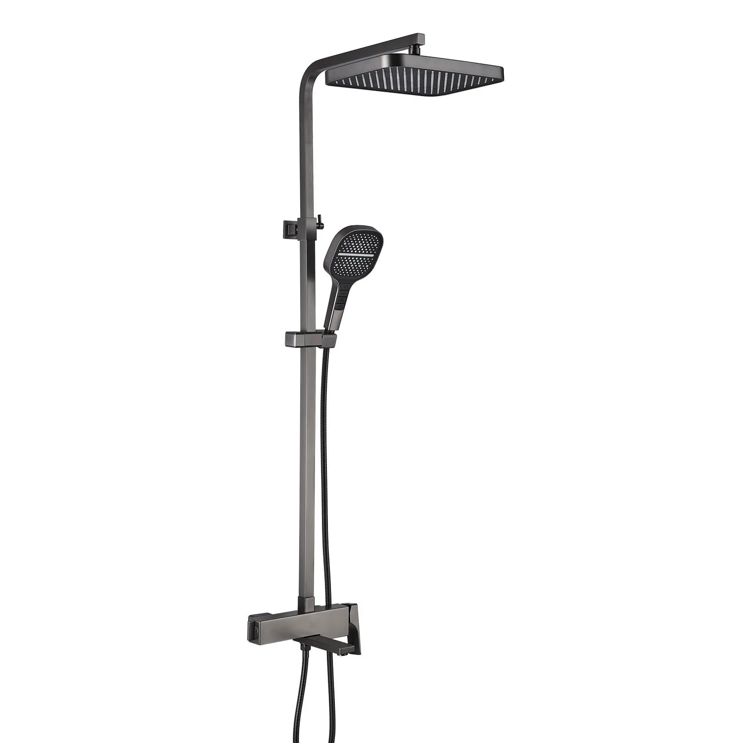 Душевая система Rose R1056T, оружейная сталь