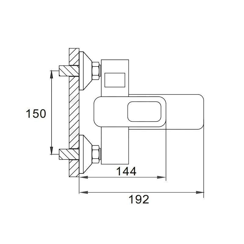 Смеситель для ванны D-Lin D130366-A, черный