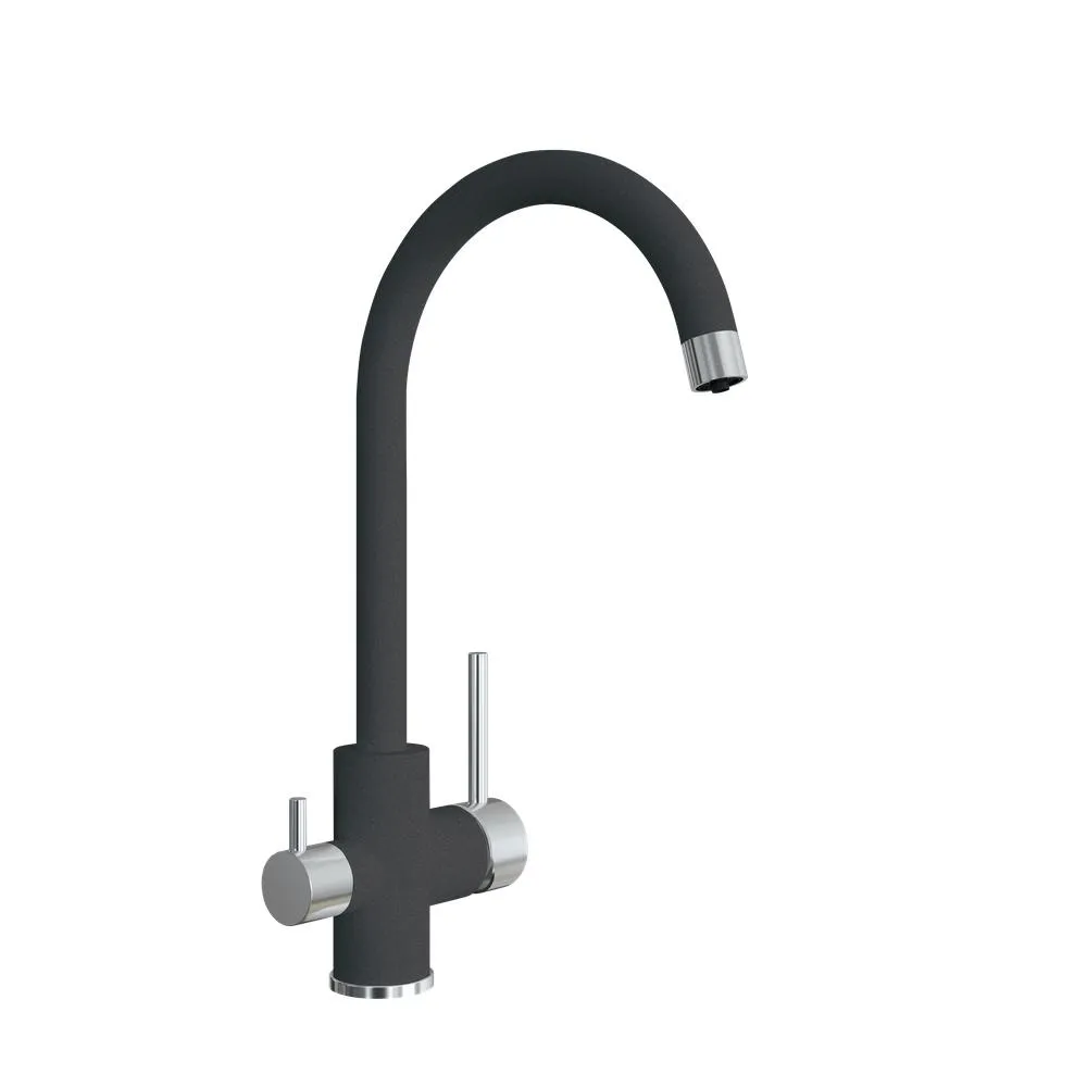 Смеситель для кухни с подключением фильтра Florentina КЛИО 333.13Н.2123.102, черный