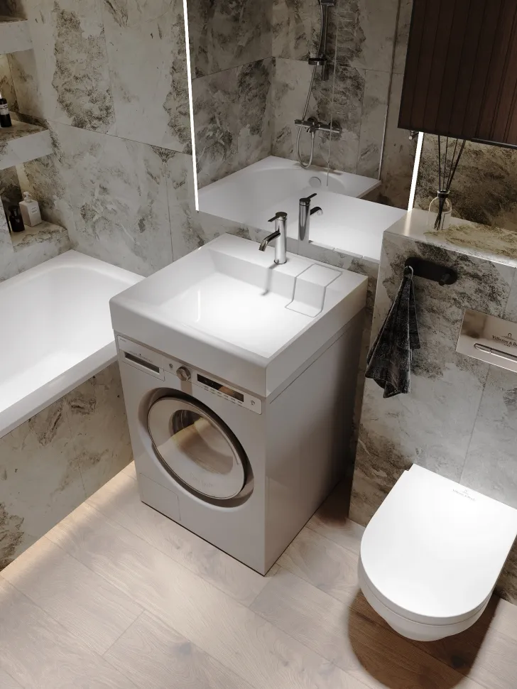 Раковина над стиральной машиной Florentina Лагуна 60 см 10.300.00600.001, белая