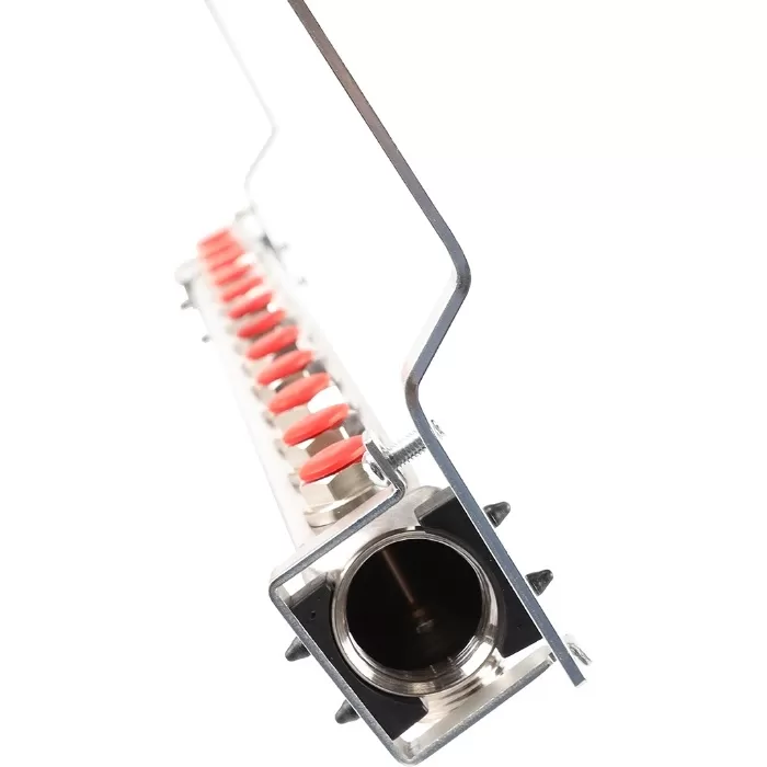 Коллектор Rommer 1"x3/4" на 12 контуров с запорными клапанами (нерж. сталь) (RMS-3200-000012)