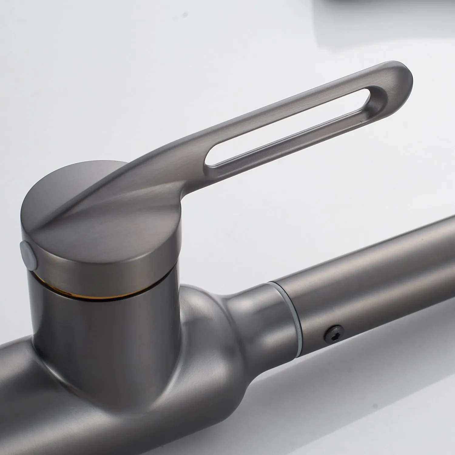 Смеситель для кухни Raffine F103T, оружейная сталь