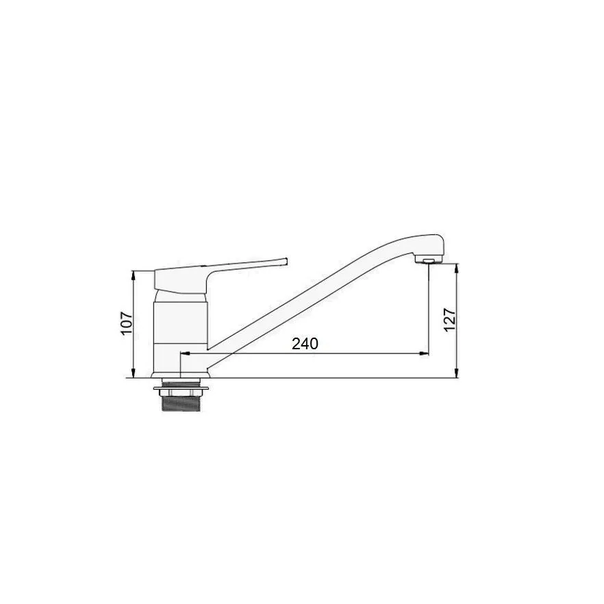 Смеситель для кухни D-Lin D154404, хром