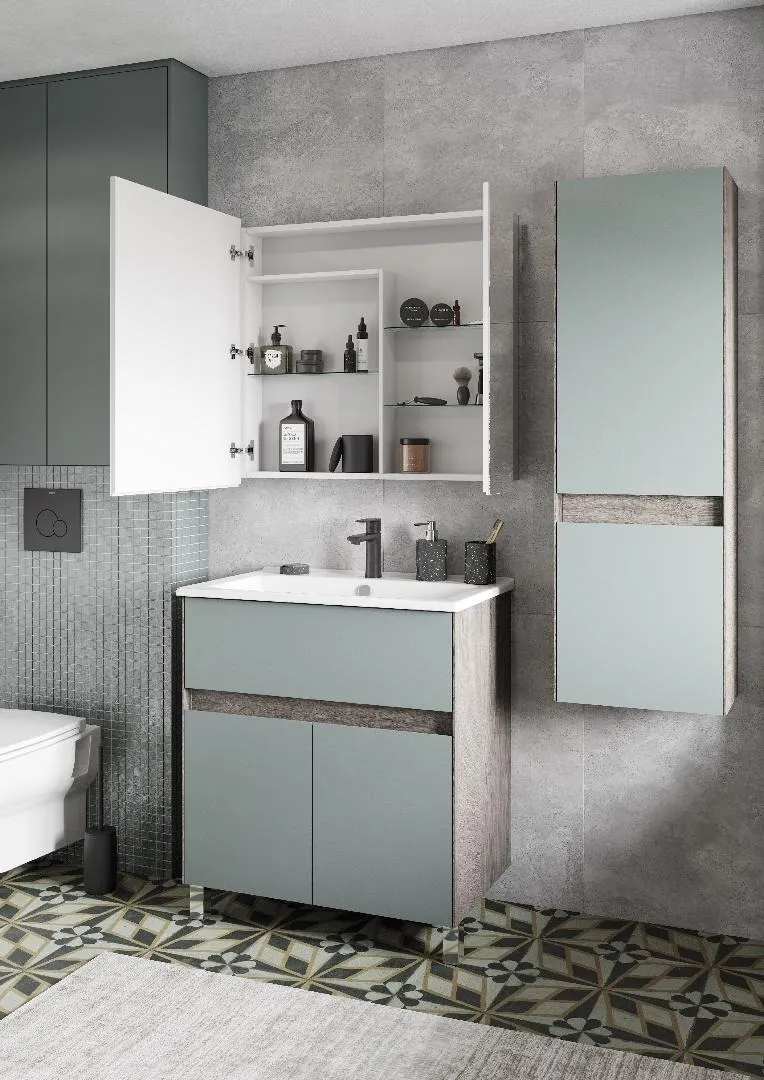 1A267202LH010 Зеркальный шкаф AQUATON Лондри 80