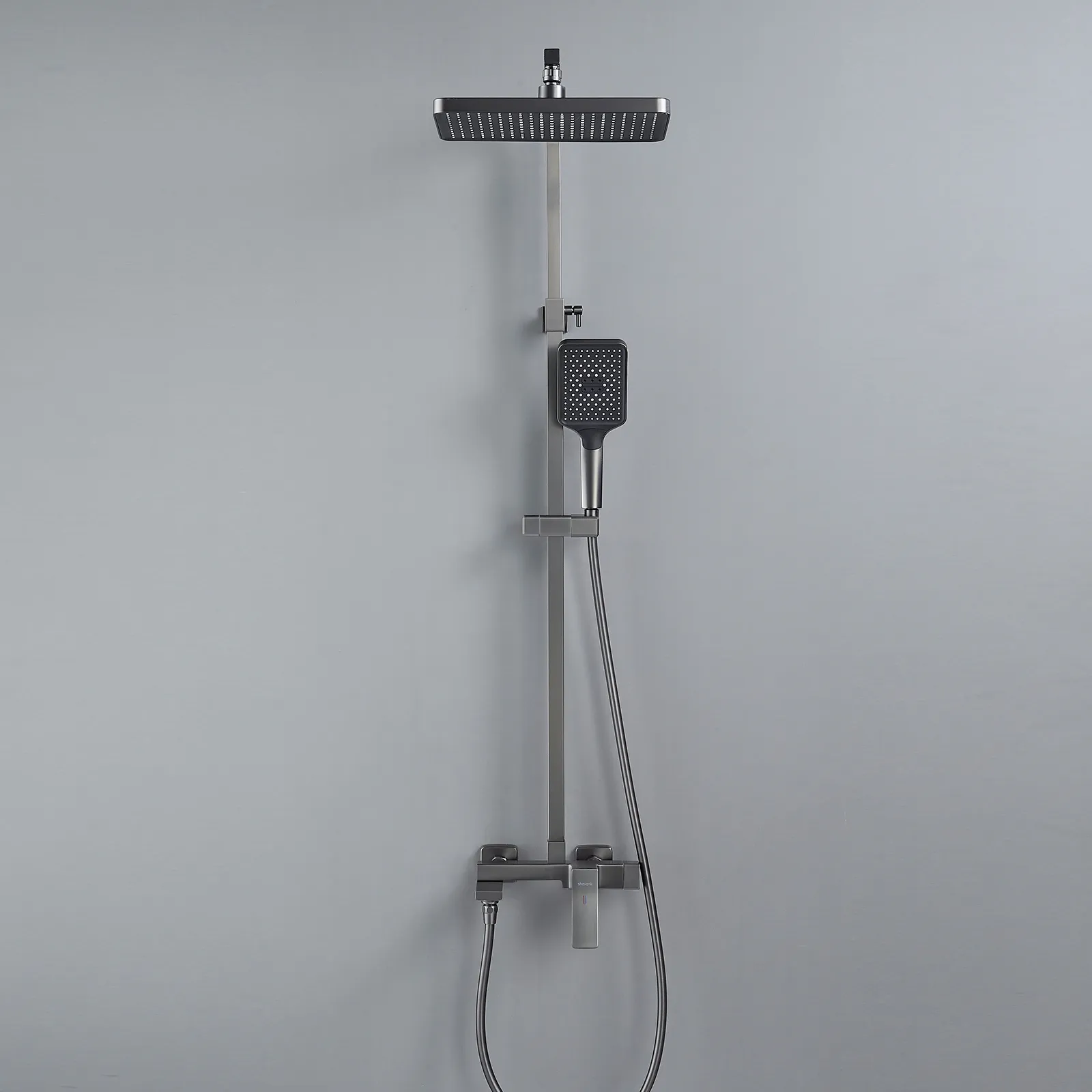 Душевая система Shevanik S4636T, оружейная сталь