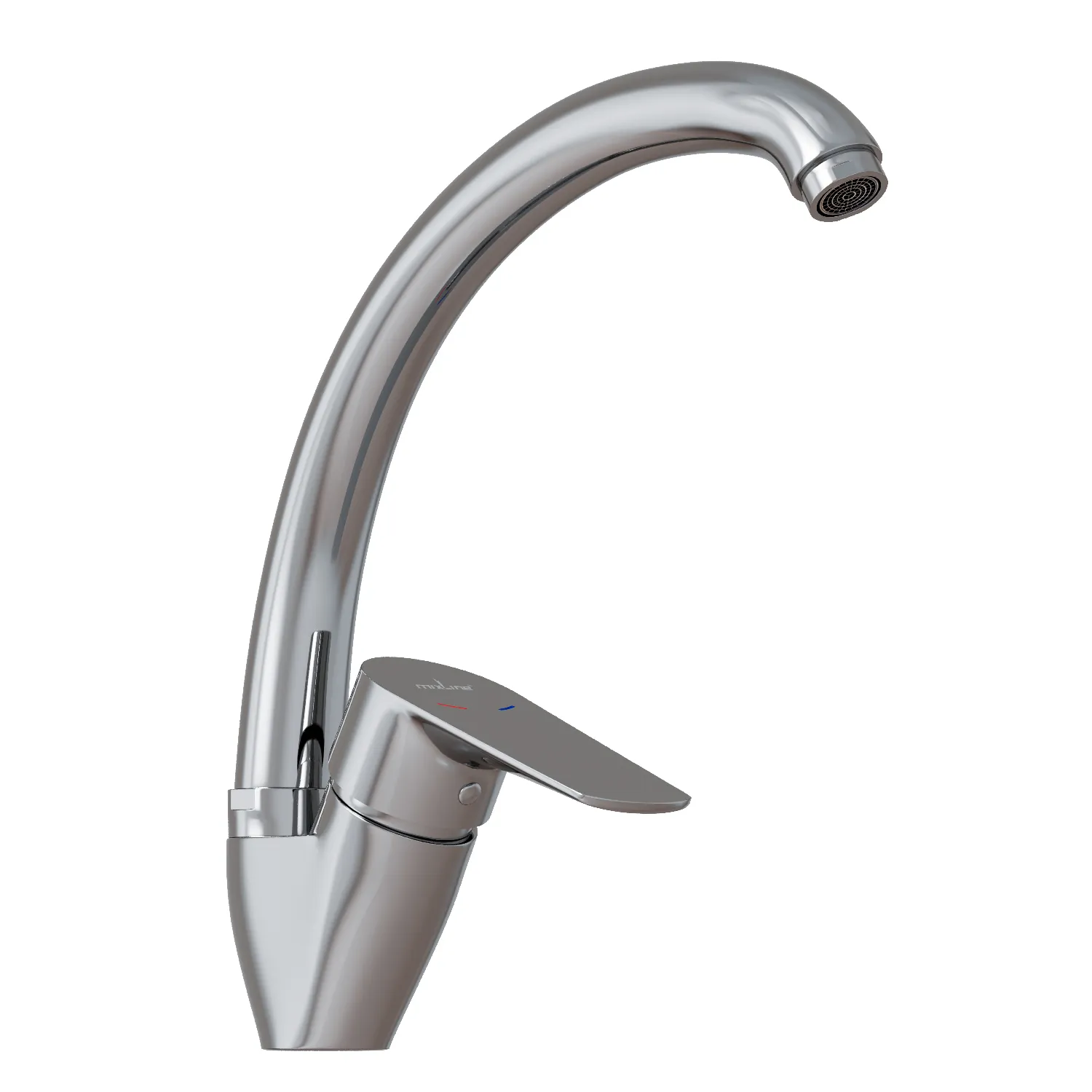 Смеситель для кухни 35k MIXLINE МЛ14-031(ML14-031)выс.излив б/отв боковая п/гайку (без подводки) (556611)