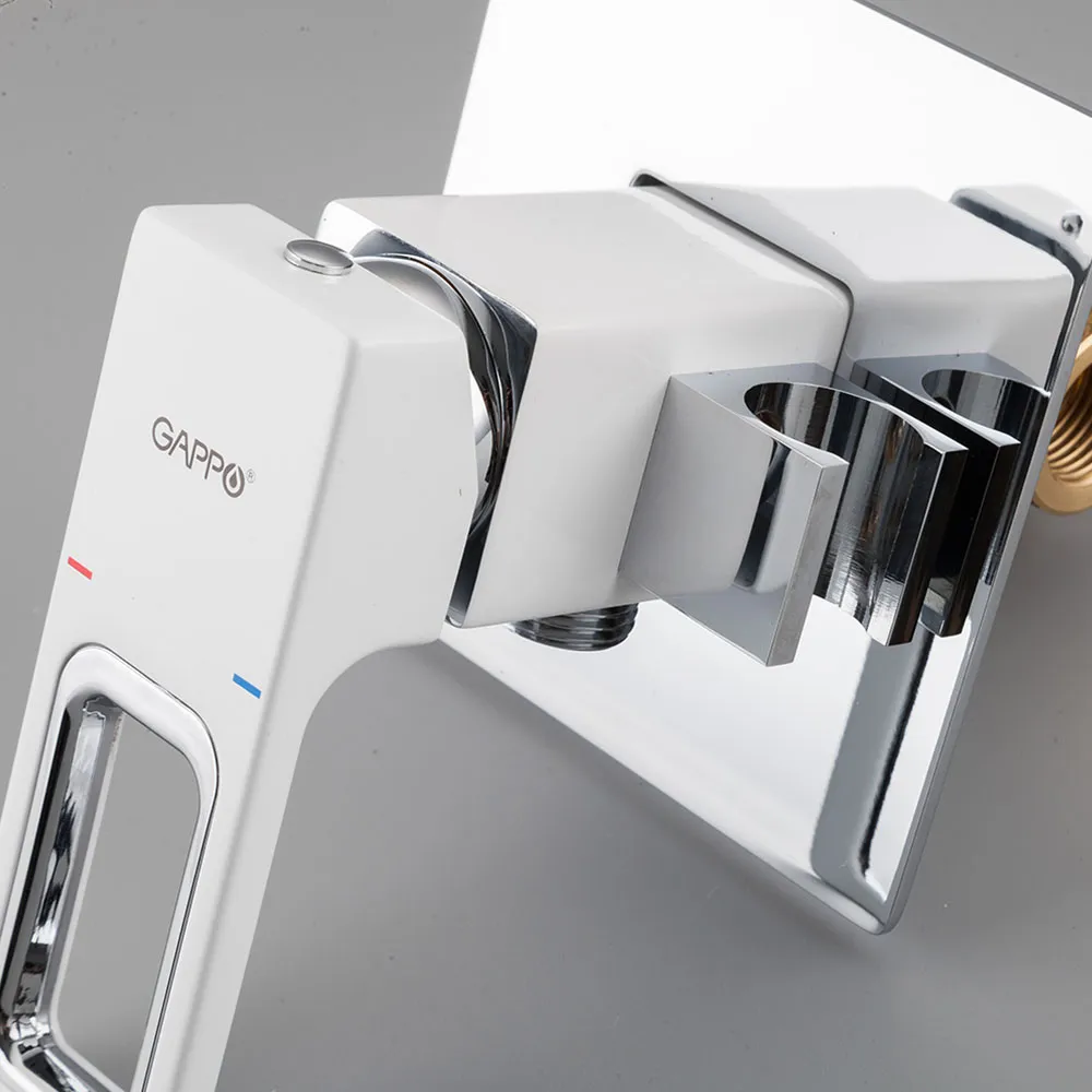 Гигиенический душ со смесителем GAPPO G7217-8, хром/белый
