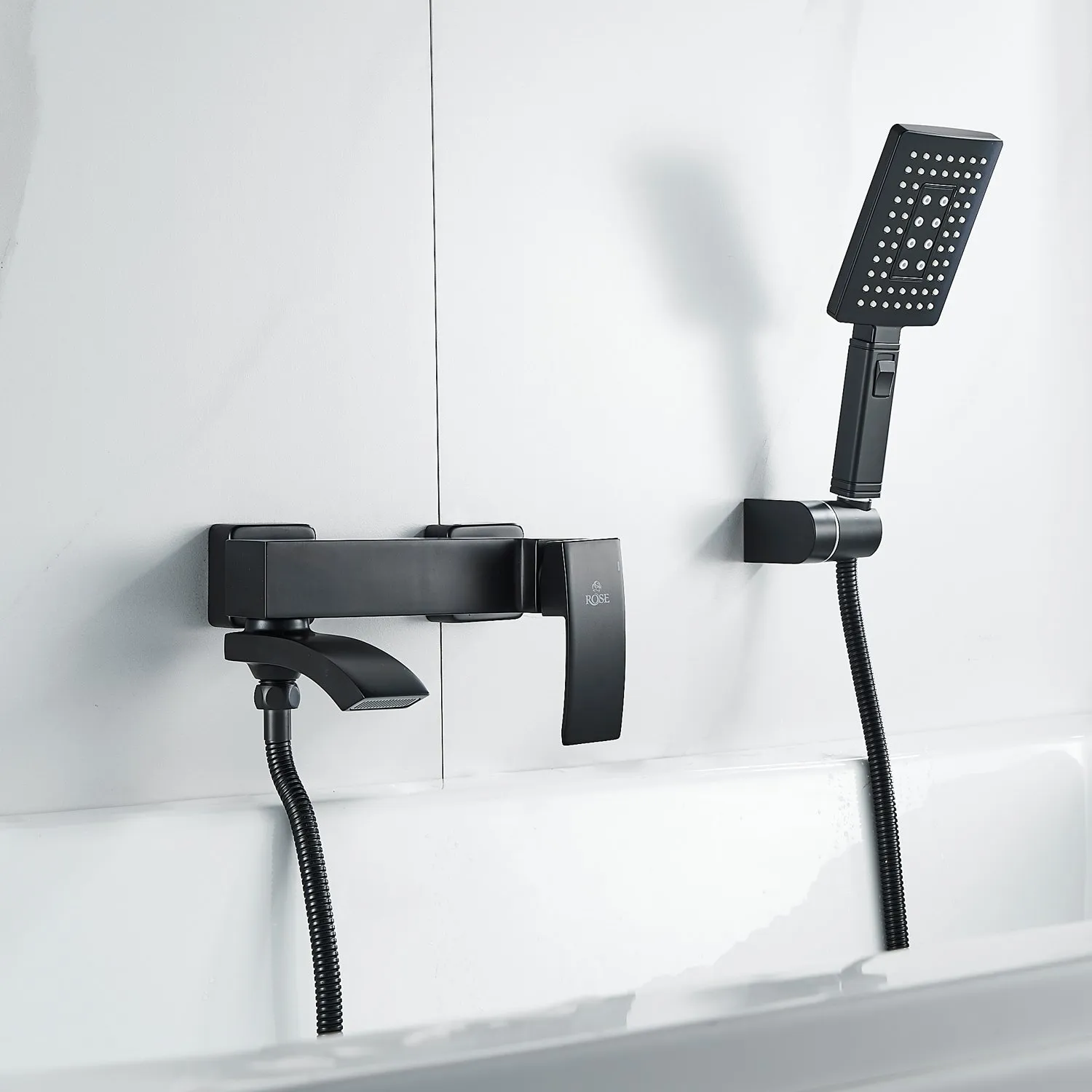 Смеситель для ванны Rose R1552H, черный