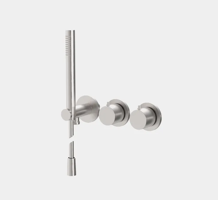 Смеситель для душа Fima Carlo Frattini Spillo Steel, на 2 потребителя, сталь нержавеющая (F3049WX9SINOX)