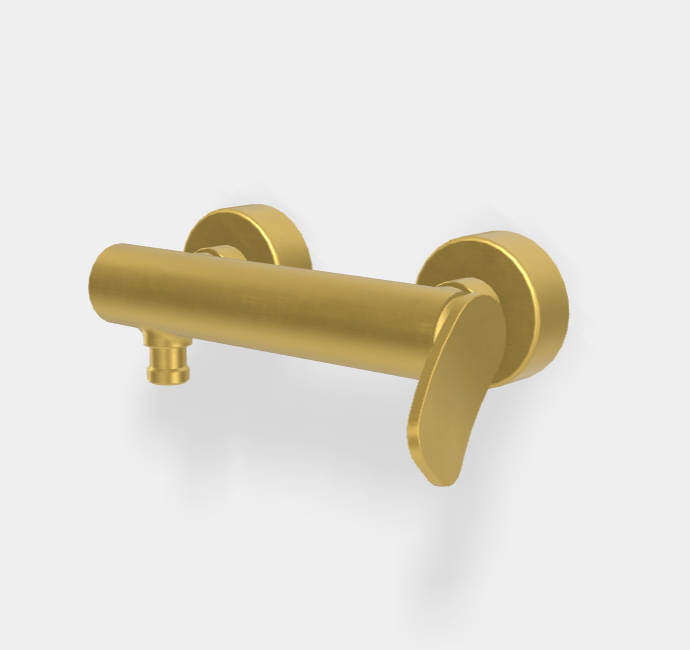 Смеситель для душа Fima Carlo Frattini Flo', на 1 потребитель, золото брашированное (F3805/1OS)